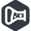 Right, wide, solid, hexagon, erlenmeyer, bubbling, erlenmeyer-bubbling-alt-wide icon