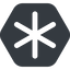 Up, wide, solid, hexagon, star, asterisk, asterisk-wide icon