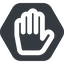 Up, wide, solid, hexagon, hand, stop, fingers, hand-wide icon