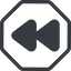 Line, down, normal, octagon, video, play, forward, backward, mp3, player, pause, forward-solid icon