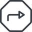 Line, down, normal, octagon, sign, confirm, arrow, key, submit, send, return, enter, return-sign icon
