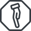 Line, right, normal, octagon, healthcare, help, care, gift, hand, giving, giving-hand, love, give icon