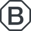 Line, normal, octagon, logo, brand, bootstrap, b, letter, bootstrap-b icon
