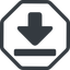 Line, up, normal, octagon, download, downloaded, downloading, download-solid icon