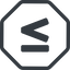 Line, normal, octagon, symbol, less, math, mathematics, greater, than, greater-than, less-than, greater-than-equal, less-than-equal, comparison, inequality, mathematical, smaller, bigger, less-than-equal-solid, equal, maths icon