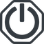 Line, normal, octagon, power, on, off, turn-on, turn-off, power-solid icon
