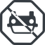 Line, down, normal, octagon, car, front, vehicle, transport, prohibited, car-front-small icon