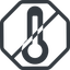 Line, normal, octagon, horizontal, mirror, prohibited, temperature, thermometer, heat, high, temperature-high-solid, temperature-high, hot icon