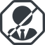 Line, normal, circle, octagon, horizontal, mirror, user, prohibited, tie, admin, administrator, superuser, user-tie-circle icon