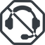 Line, normal, octagon, prohibited, phone, , call, headset-solid, headset, headphone, microphone, support icon