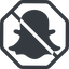 Line, normal, solid, octagon, logo, brand, social, network, prohibited, chat, snapshat-solid, snapchat, snap icon