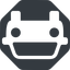 Down, normal, solid, octagon, car, front, vehicle, transport, car-front., car-front icon