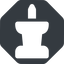 Down, normal, solid, octagon, thumbtack, pin, unpin, thumbtack-solid icon
