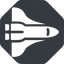 Right, normal, solid, octagon, space, nasa, shuttle, spacecraft, orbiter, satellite, space-shuttle, astronaut, discovery, atlantis, columbia, challenger, rocket, space-shuttle-solid icon