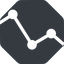 Up, normal, solid, octagon, horizontal, mirror, graph, analytics, chart icon