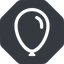 Solid, octagon, horizontal, mirror, balloon, party, birthday, carnival, helium, balloons icon