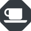Normal, solid, octagon, horizontal, mirror, shop, cup, dot, pictogram, dot-50, coffee, tea, coffee-shop, dot-coffee-shop icon