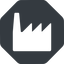 Normal, solid, octagon, horizontal, mirror, factory, industry icon