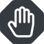 Up, normal, solid, octagon, horizontal, mirror, hand, stop, fingers icon