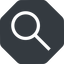 Normal, solid, octagon, search, magnifying, glass, horizontal, mirror, research, magnifying-glass, keywords, keyword icon