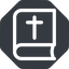 Normal, solid, octagon, book, bible, holy, christian icon