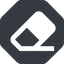 Normal, solid, octagon, remove, eraser, erase, rubber, eraser-alt-solid, eraser-alt icon