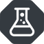 Up, normal, solid, octagon, bubble, bubbles, graduated, erlenmeyer, chemical, flask, lab, laboratory, chemistry, potion, glassware, conical, bubbling, boiling, bulbous, erlenmeyer-bubbling icon