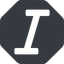 Normal, solid, octagon, text, type, editor, font, typography, italic, font-style, italic-solid icon