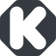 Normal, solid, octagon, logo, brand, social, network, letter, k, crowdfunding, kickstarter icon