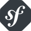 Normal, solid, octagon, logo, brand, php, framework, symfony icon