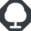 Normal, solid, octagon, tree, forest, tree-solid icon