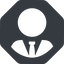 Normal, solid, circle, octagon, user, tie, admin, administrator, superuser, user-tie-circle icon