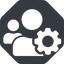 Normal, solid, octagon, users, group, setting, cog, team, parameters, users-cog, community icon