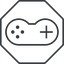 Thin, line, down, octagon, game, gaming, games, gamepad, pad, joystick, gamepad-thin icon
