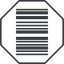 Thin, line, left, octagon, barcode, barcode-thin icon