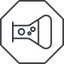 Thin, line, left, octagon, bubble, bubbles, graduated, erlenmeyer, chemical, flask, lab, laboratory, chemistry, potion, glassware, conical, bubbling, boiling, bulbous, erlenmeyer-bubbling-thin icon