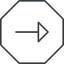 Thin, line, right, octagon, arrow, arrow-thin icon