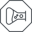 Thin, line, right, octagon, bubble, bubbles, graduated, erlenmeyer, chemical, flask, lab, laboratory, chemistry, potion, glassware, conical, bubbling, boiling, bulbous, erlenmeyer-bubbling-alt-thin icon