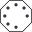 Line, right, octagon, spinner, spin, wait, load, loading, spinner-thin, loader icon