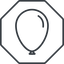 Line, solid, octagon, horizontal, mirror, balloon, party, birthday, carnival, helium, balloons, balloon-thin icon