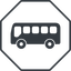 Thin, line, wide, octagon, horizontal, mirror, car, vehicle, transport, bus, side, bus-side icon