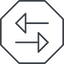 Thin, line, up, octagon, horizontal, mirror, arrow, update, change, switch, select, revert, double, double-arrow, change-thin icon