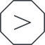 Thin, line, octagon, horizontal, mirror, symbol, less, math, mathematics, greater, than, greater-than, less-than, comparison, inequality, mathematical, smaller, bigger, less-than-thin, maths icon