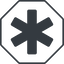 Thin, line, up, octagon, star, asterisk, asterisk-solid icon