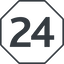 Thin, line, octagon, ecommerce, crm, hosting, domain, collaboration, project, intranet, extranet, bitrix, 24, bitrix24 icon