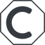 Thin, line, right, octagon, copy, law, copyright, lience, c, copyright-solid icon