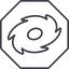 Thin, line, up, octagon, galaxy, space, spiral, milky-way, milky, way, cosmos, celestial, stellar, universe, galaxy-thin, galactic icon