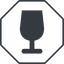 Thin, line, octagon, glass, party, wine, empty, champagne, glass-wine, drink, water, glass-wine-empty-solid icon