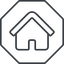 Thin, line, octagon, small, home, house, home-small-thin icon