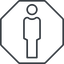 Thin, line, octagon, man, human, male, male-thin icon